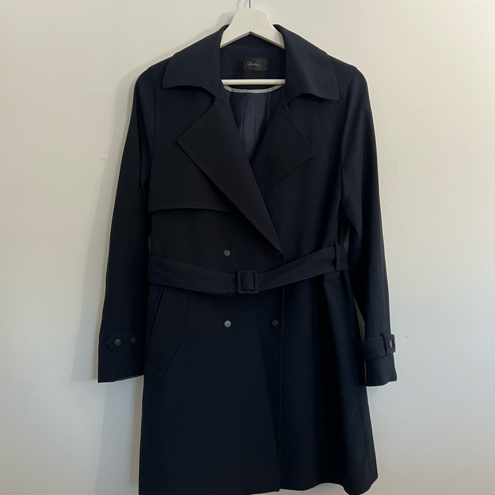 Elegant Navy blue color Women's Trench Coat